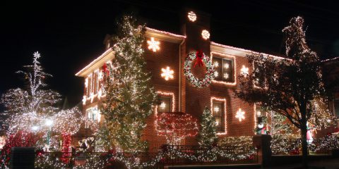 kerstverlichting buiten