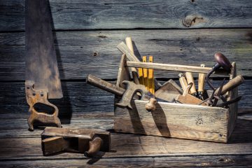 Gereedschap van een timmerman